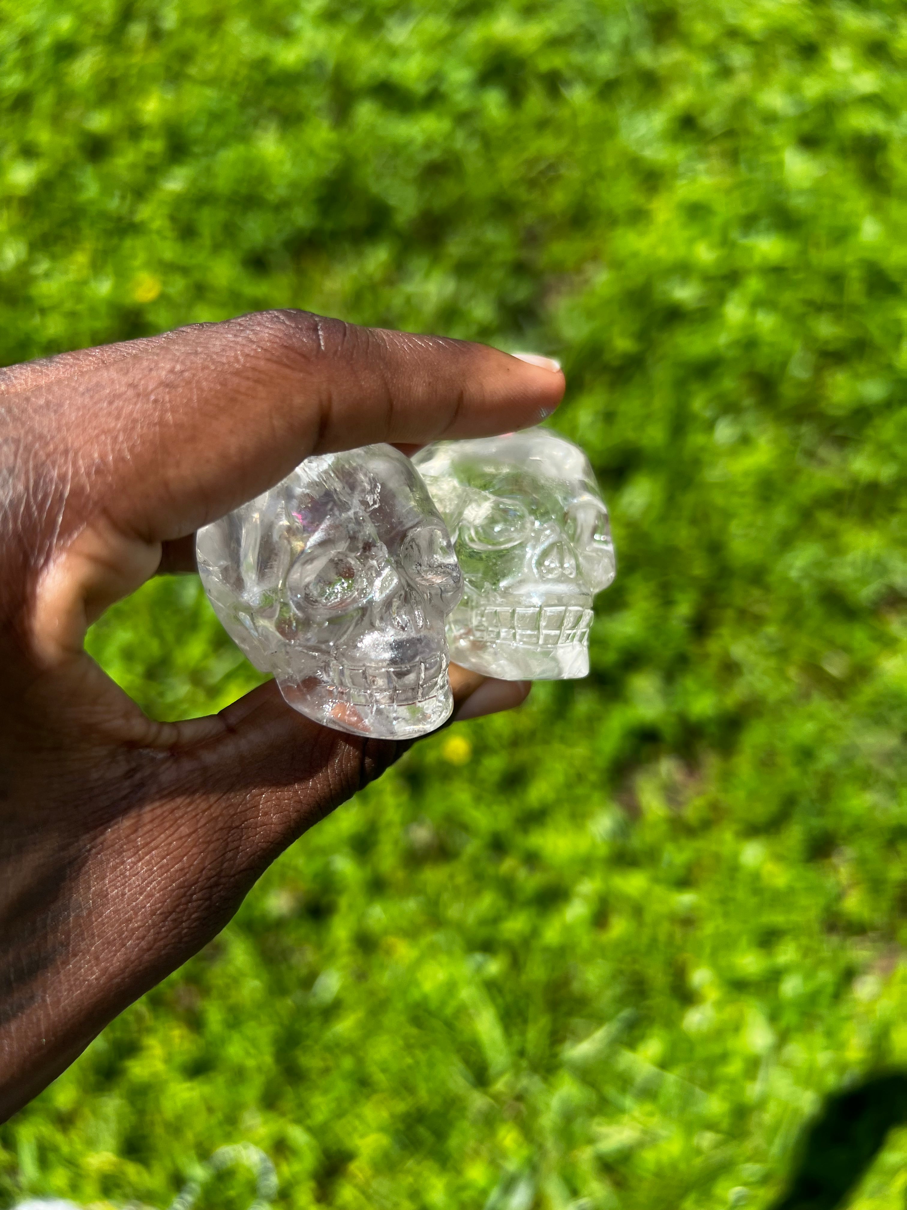 Clear Quartz Skulls