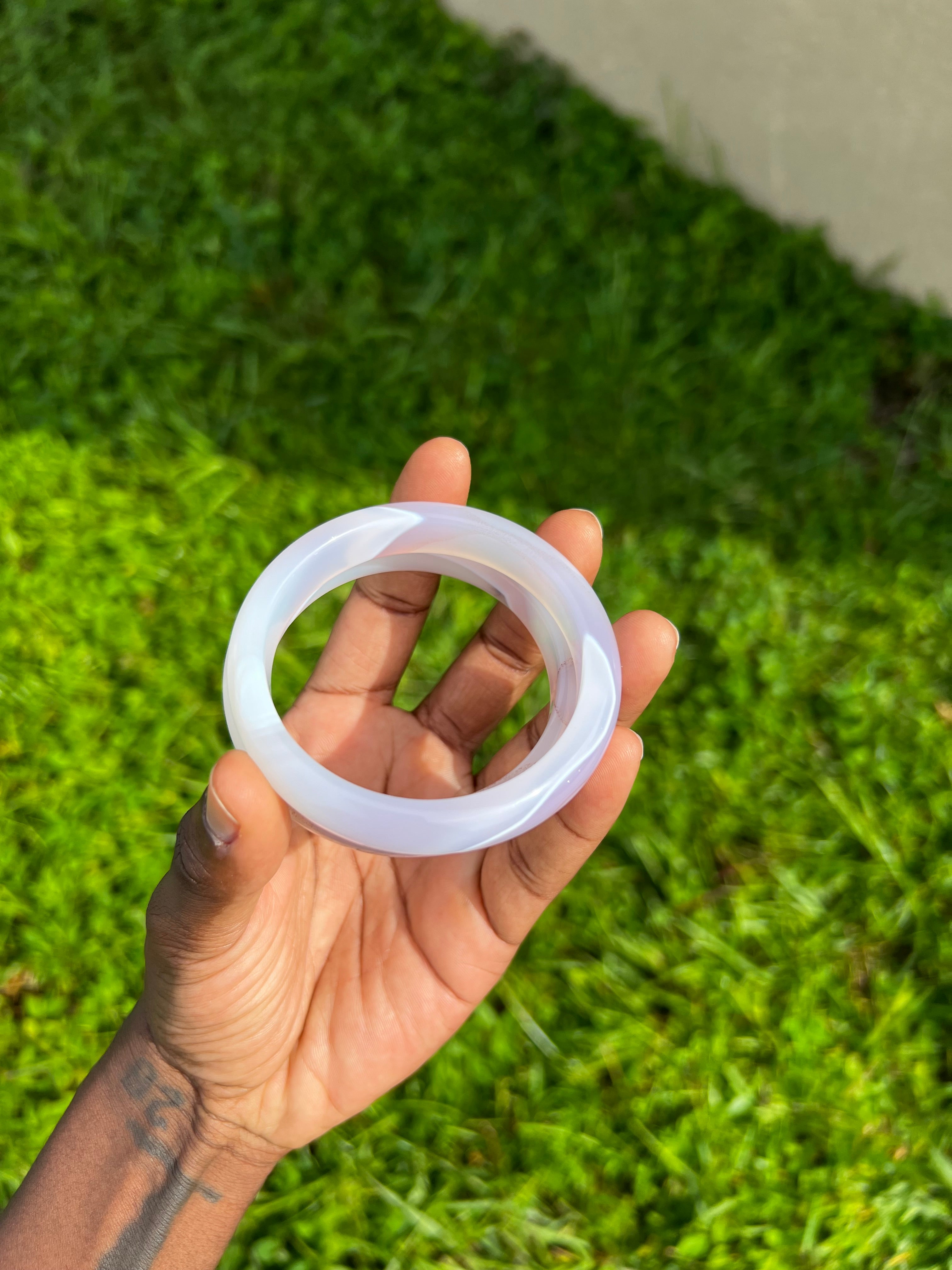 Chalcedony Crystal Bangle