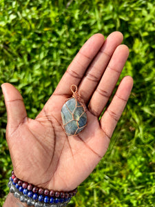 Labradorite Leaf Wire Wrapped