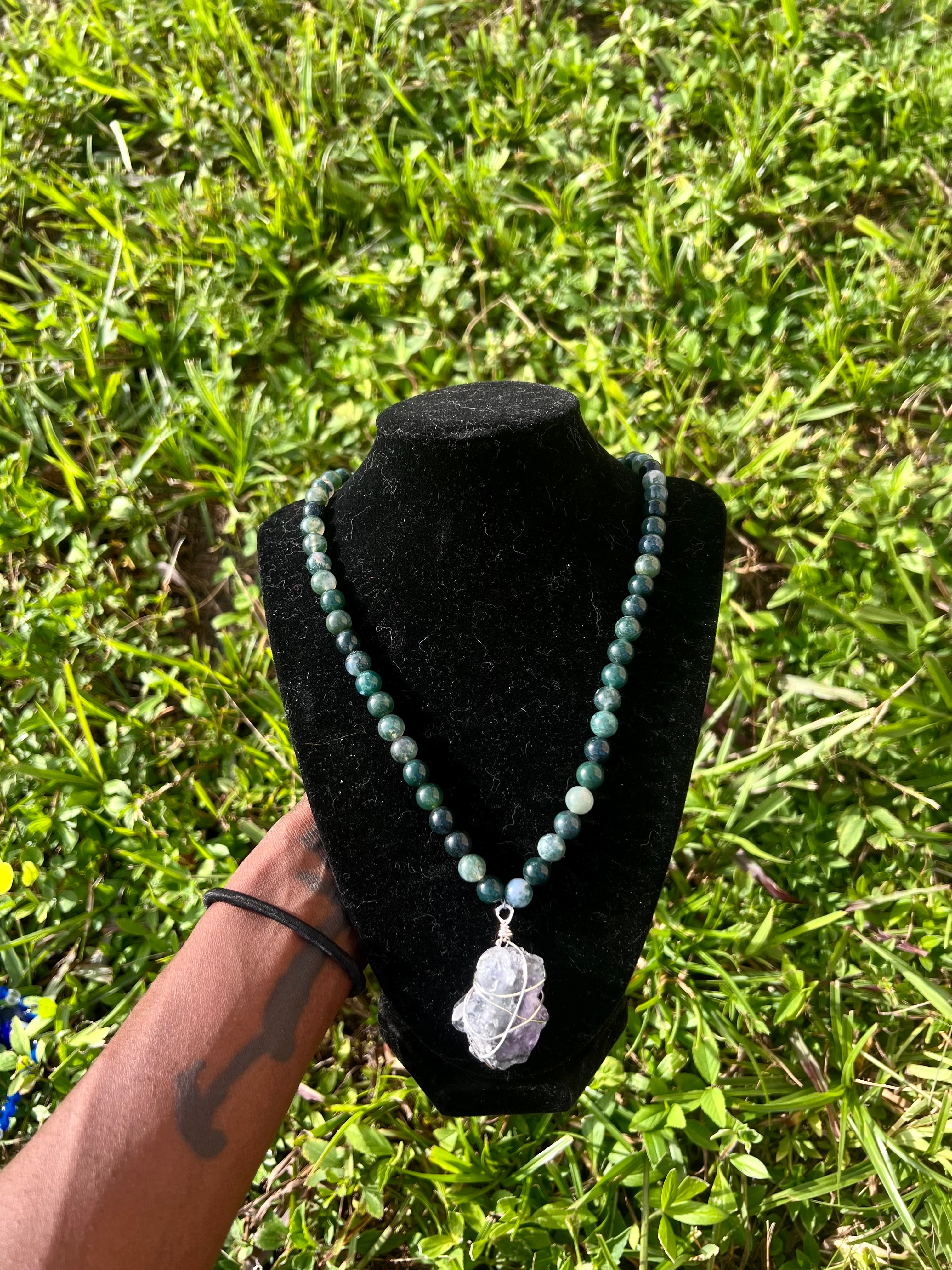 Earth & Spirit ( Grape Agate & Moss Agate)