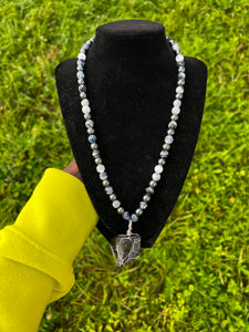 Protect Your Spirit (Black obsidian Black & white agate clear quartz )