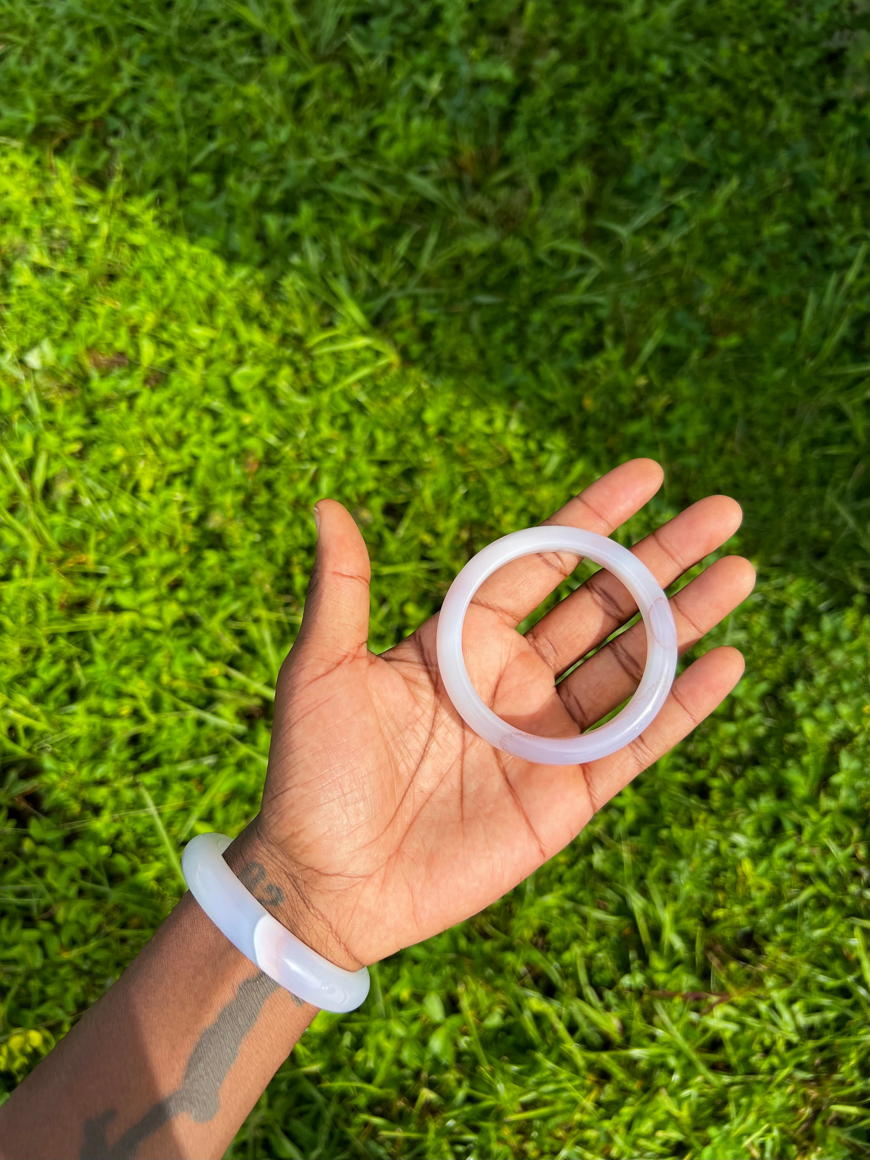 Chalcedony Crystal Bangle