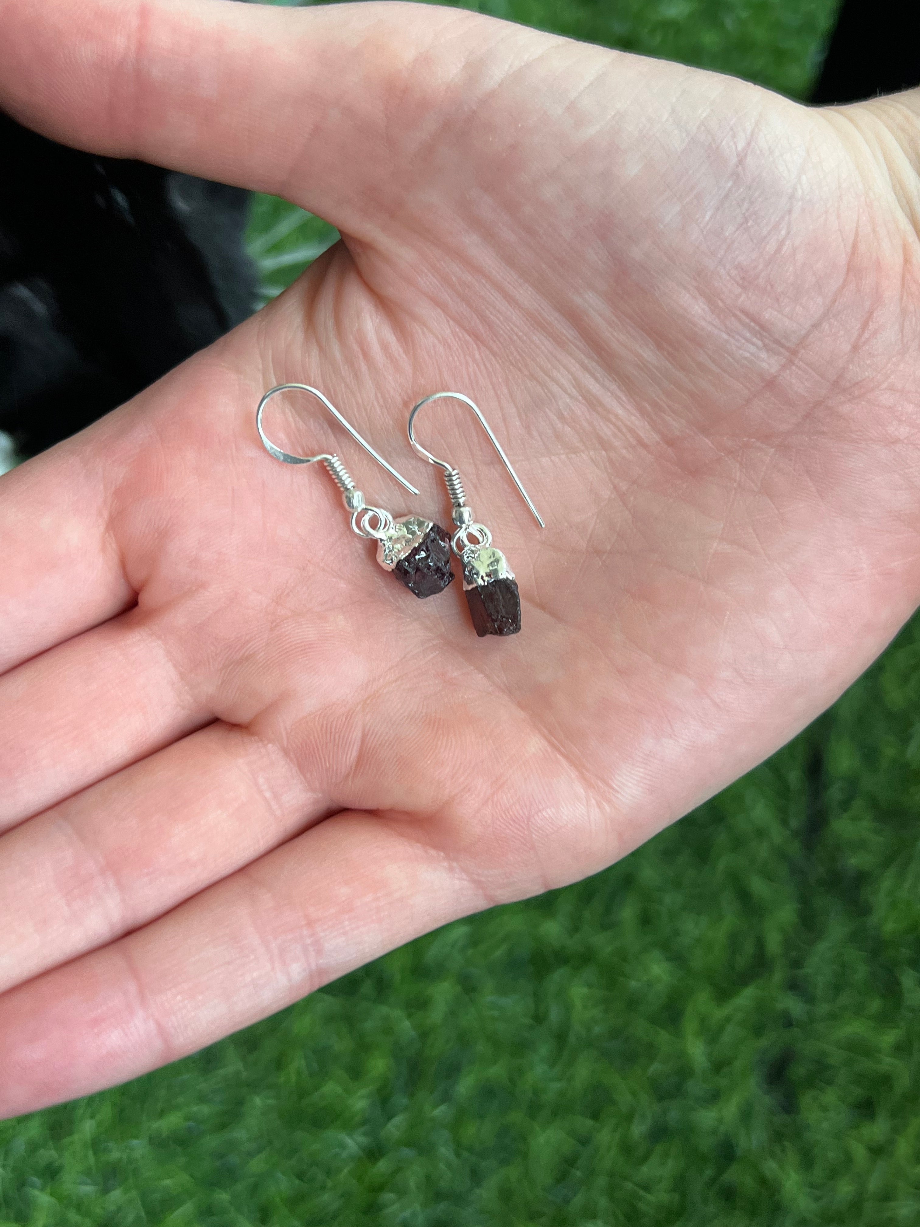 Garnet Crystal Earrings