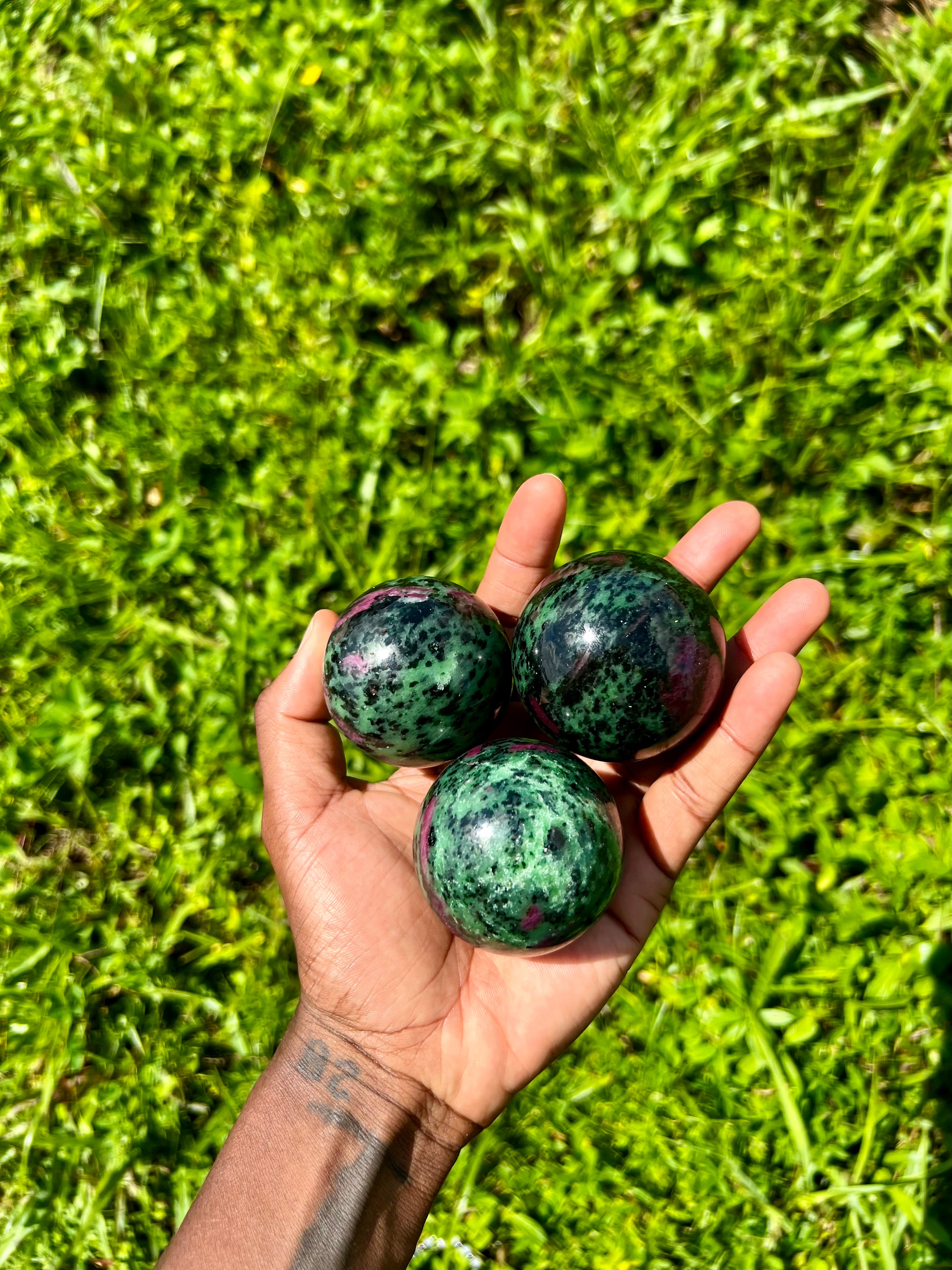 Ruby Zoisite Sphere