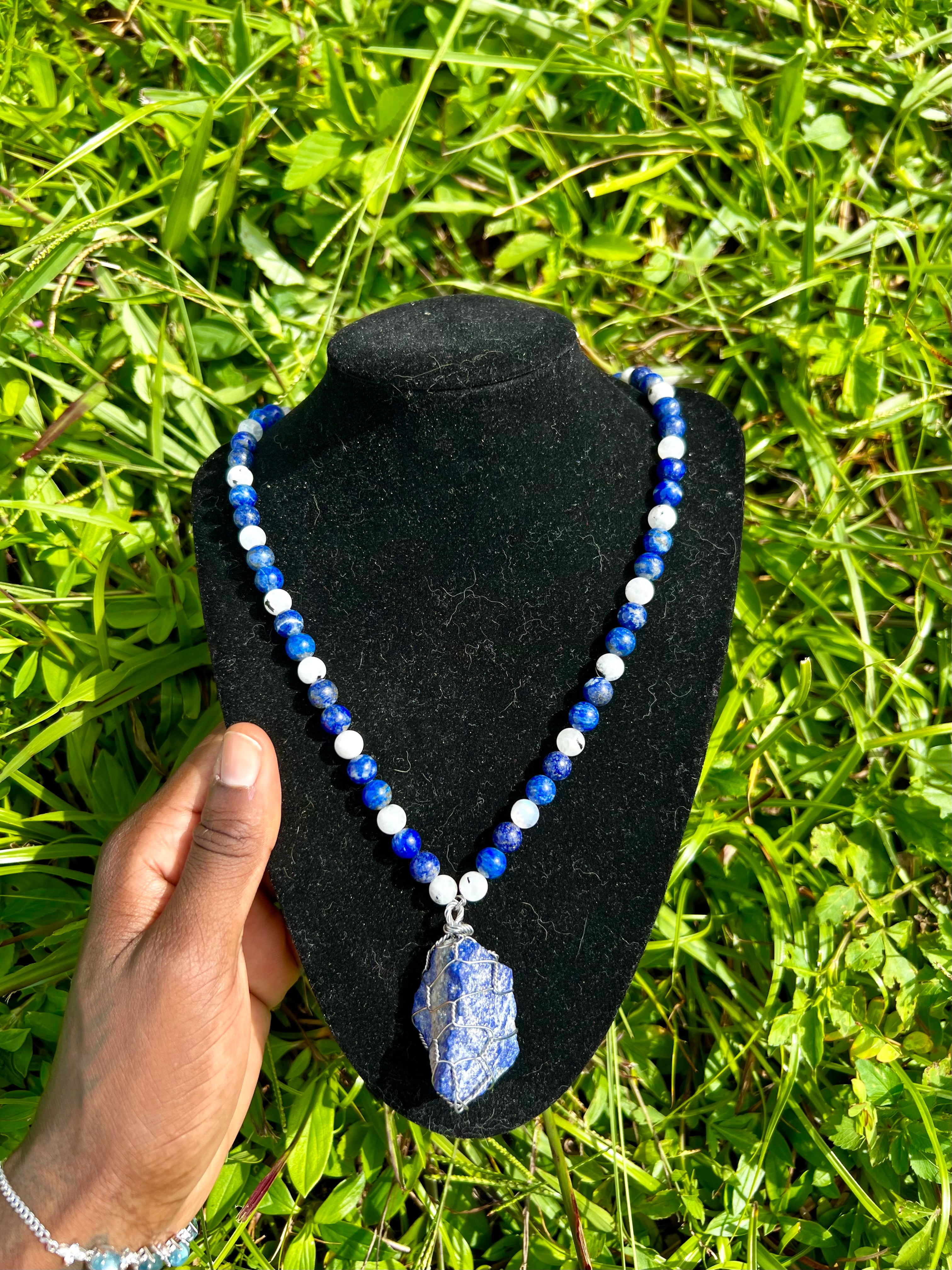 Protect Your Spirit Amulet ( Lapis Lazuli Moonstone)