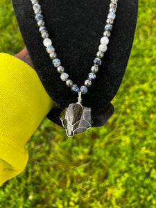 Protect Your Spirit (Black obsidian Black & white agate clear quartz )