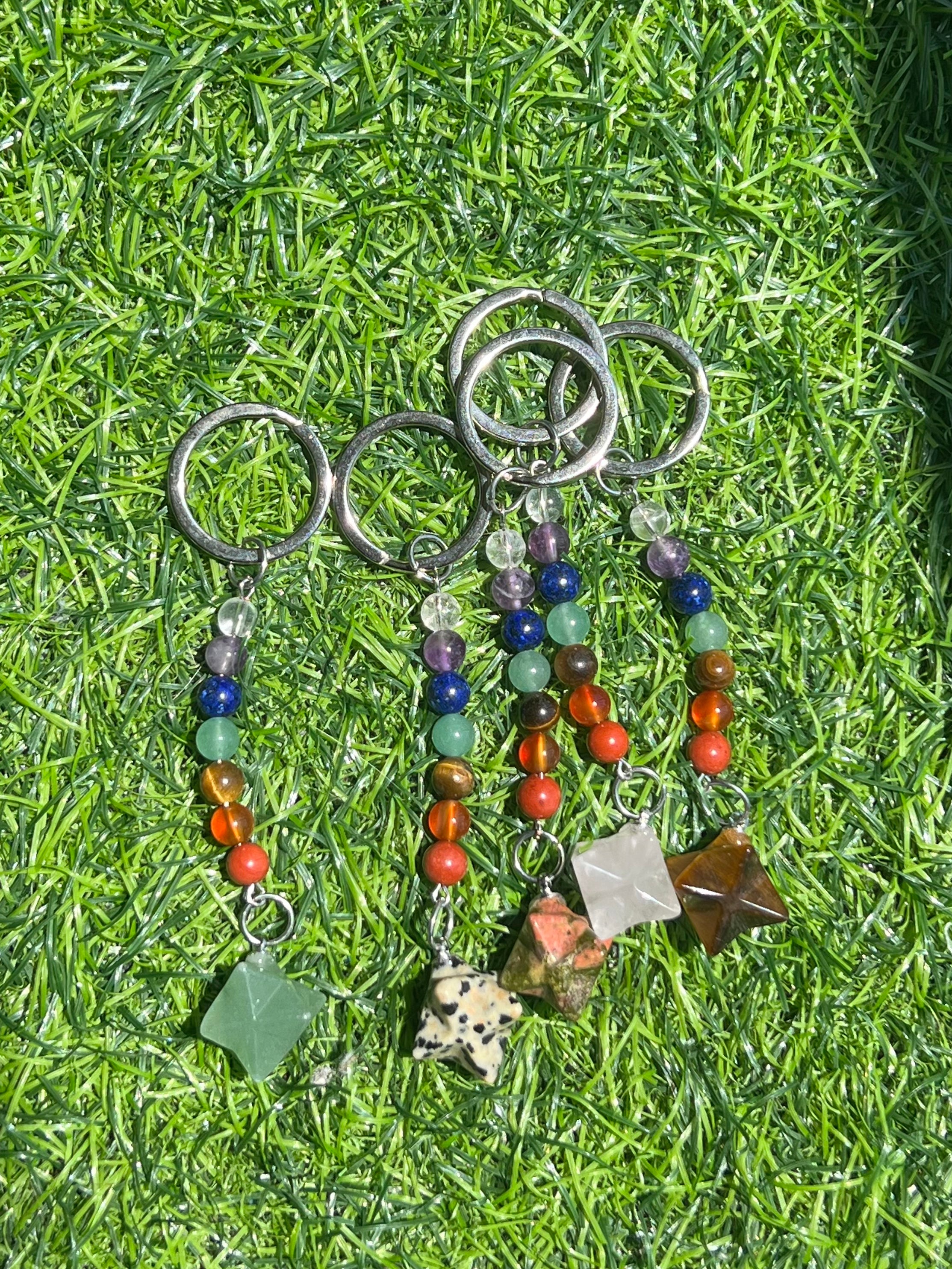 7 Chakras Crystal Key Chains