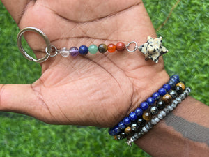 7 Chakras Crystal Key Chains