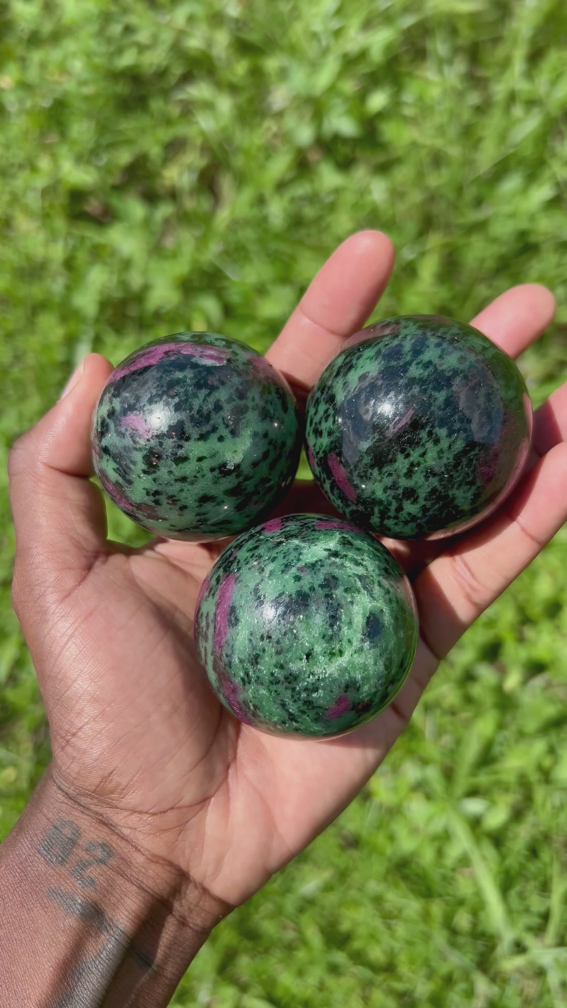 Ruby Zoisite Sphere