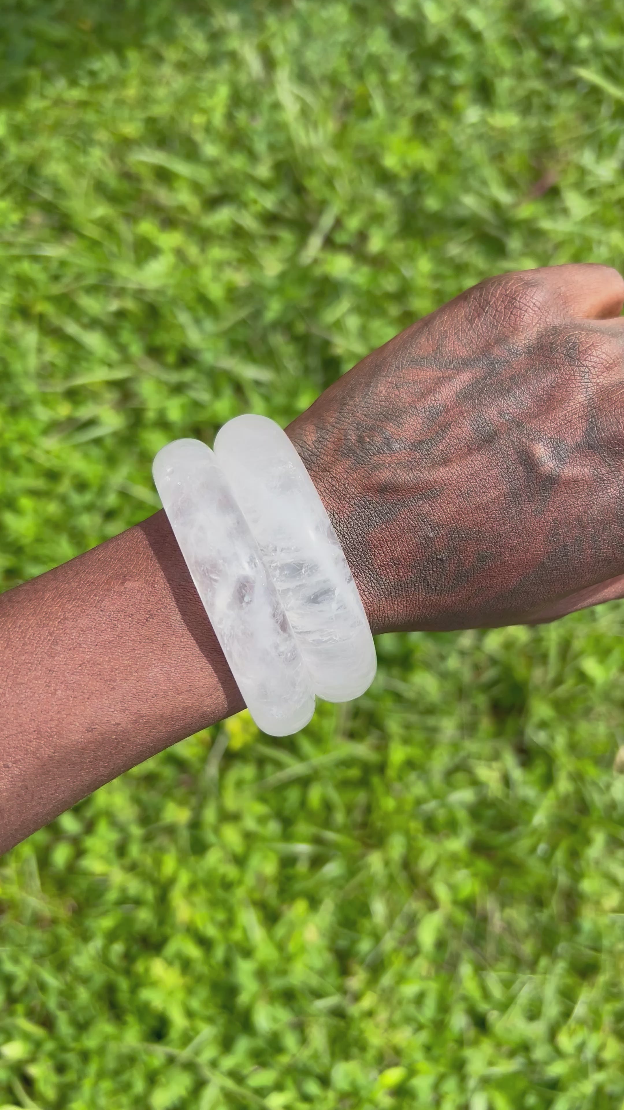 Clear Quartz Bangle