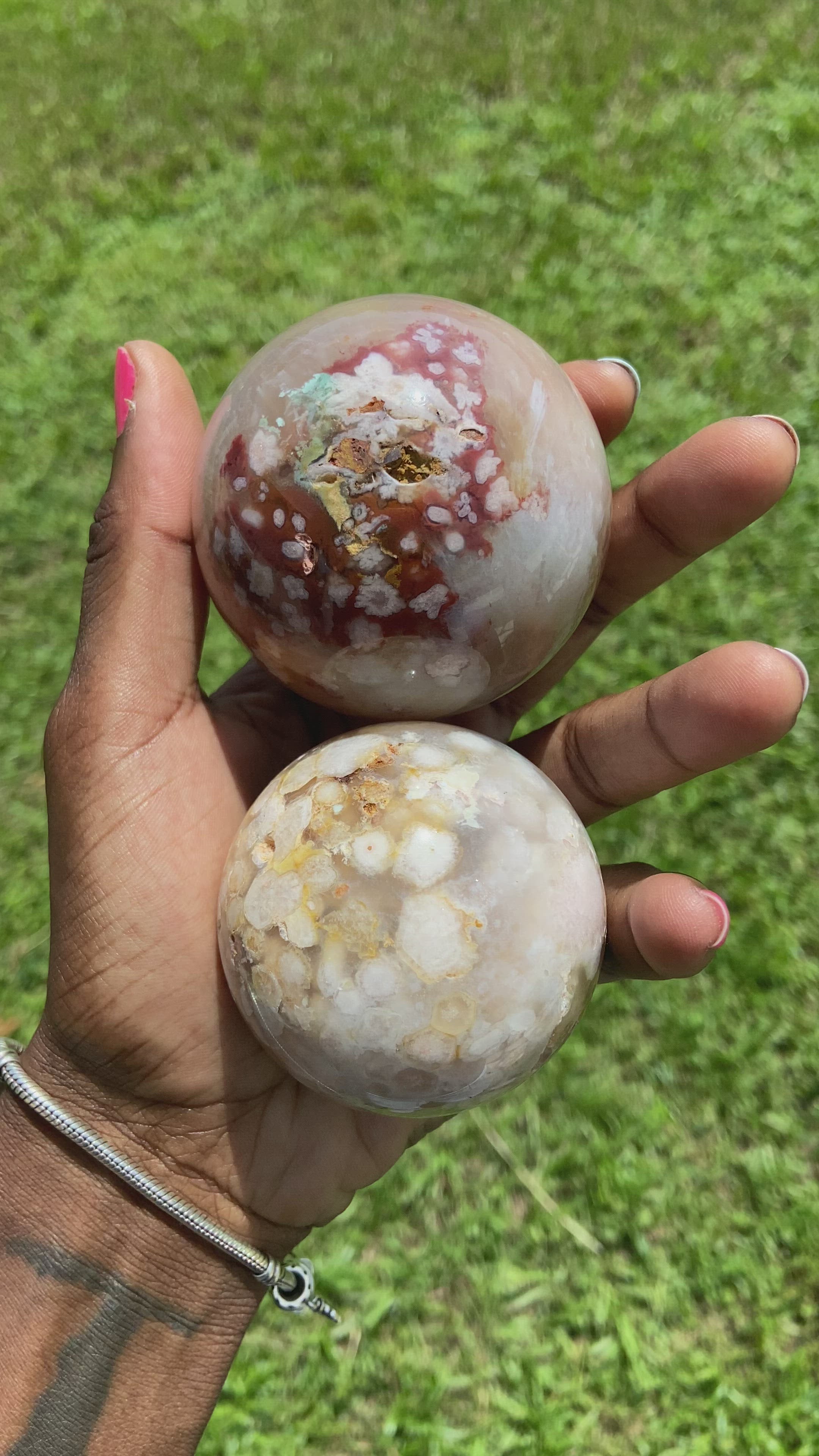 Flower Agate Sphere