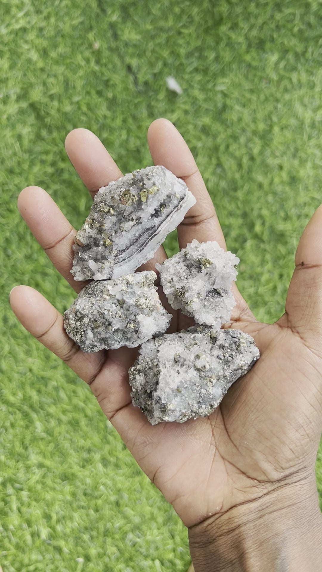 Clear Quartz with pyrite