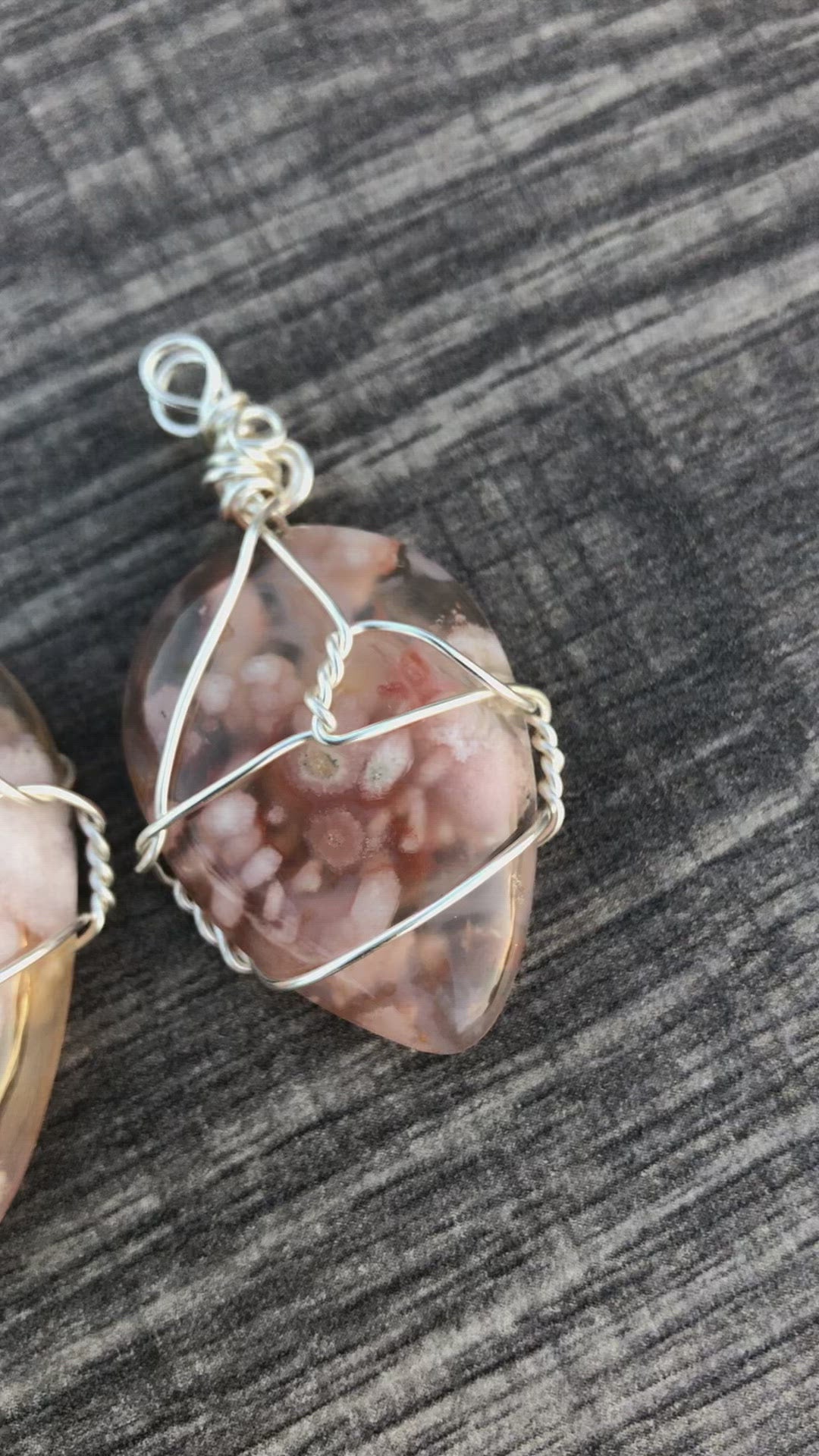 Flower Agate Wire Wrapped