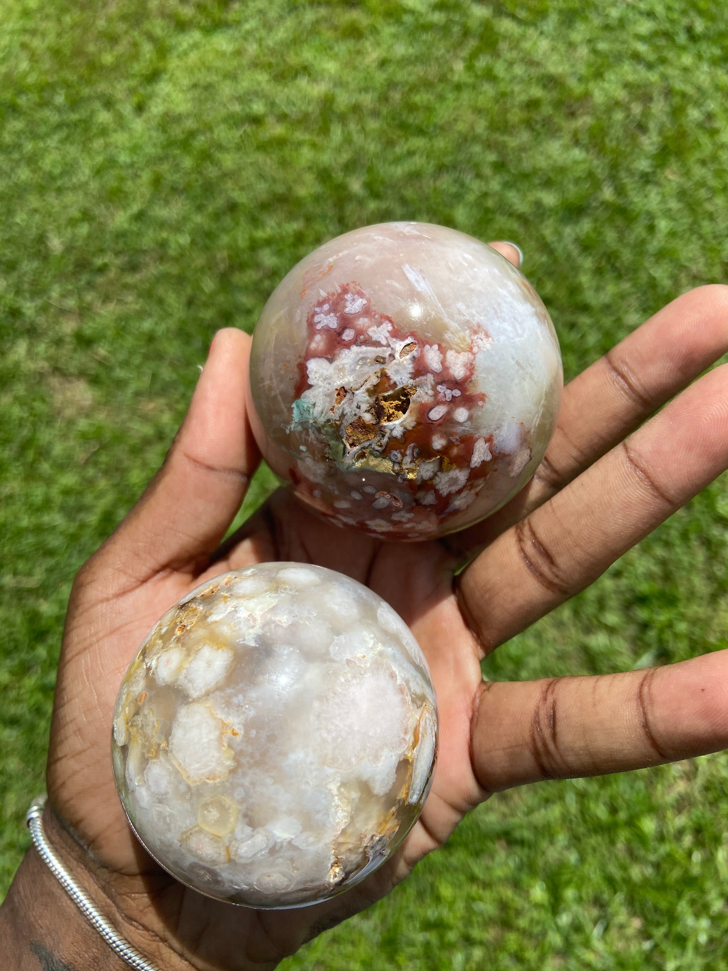 Flower Agate Sphere