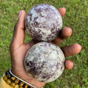 Plum Blossom Tourmaline Sphere