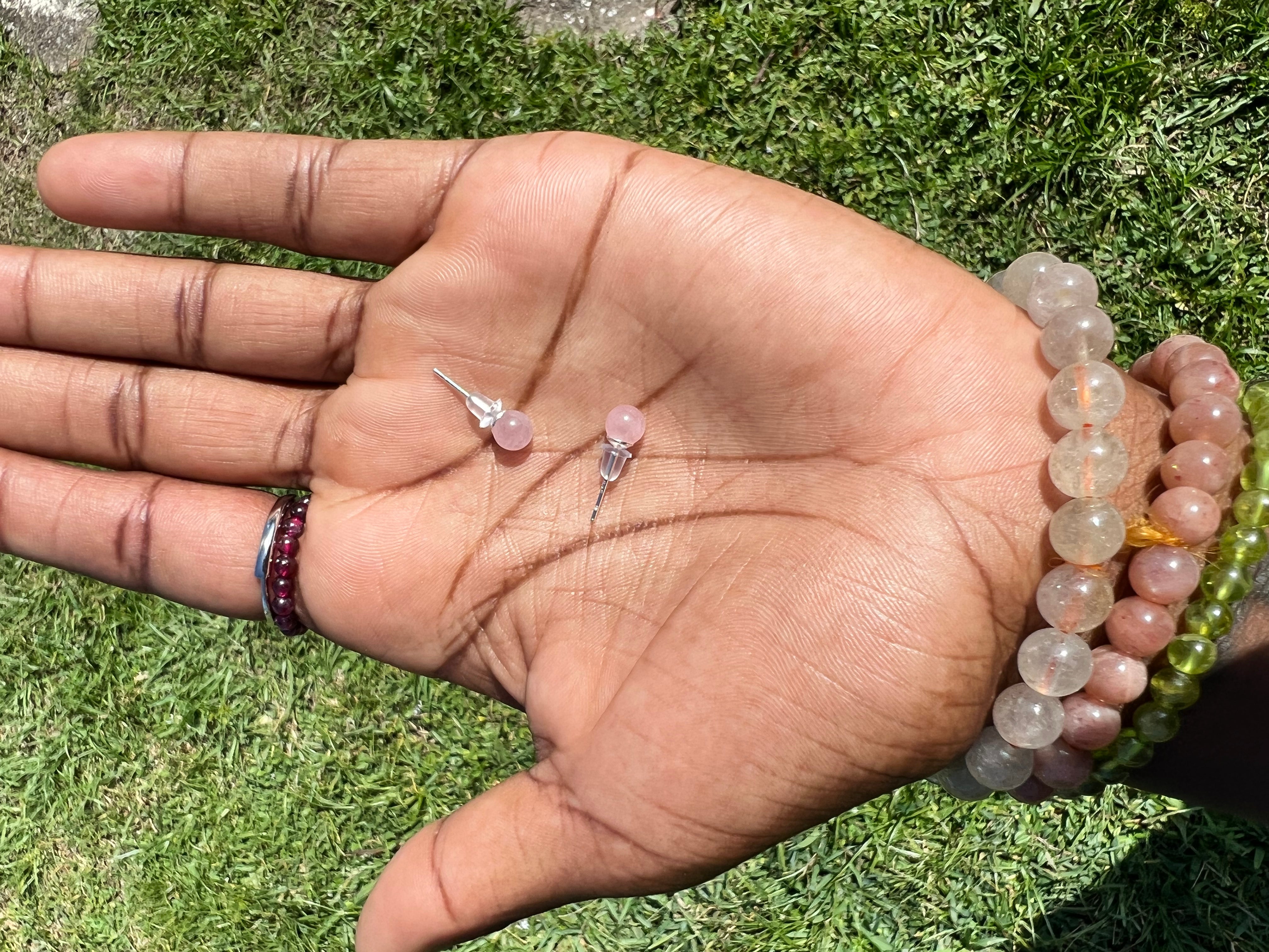 Rose Quartz Earrings